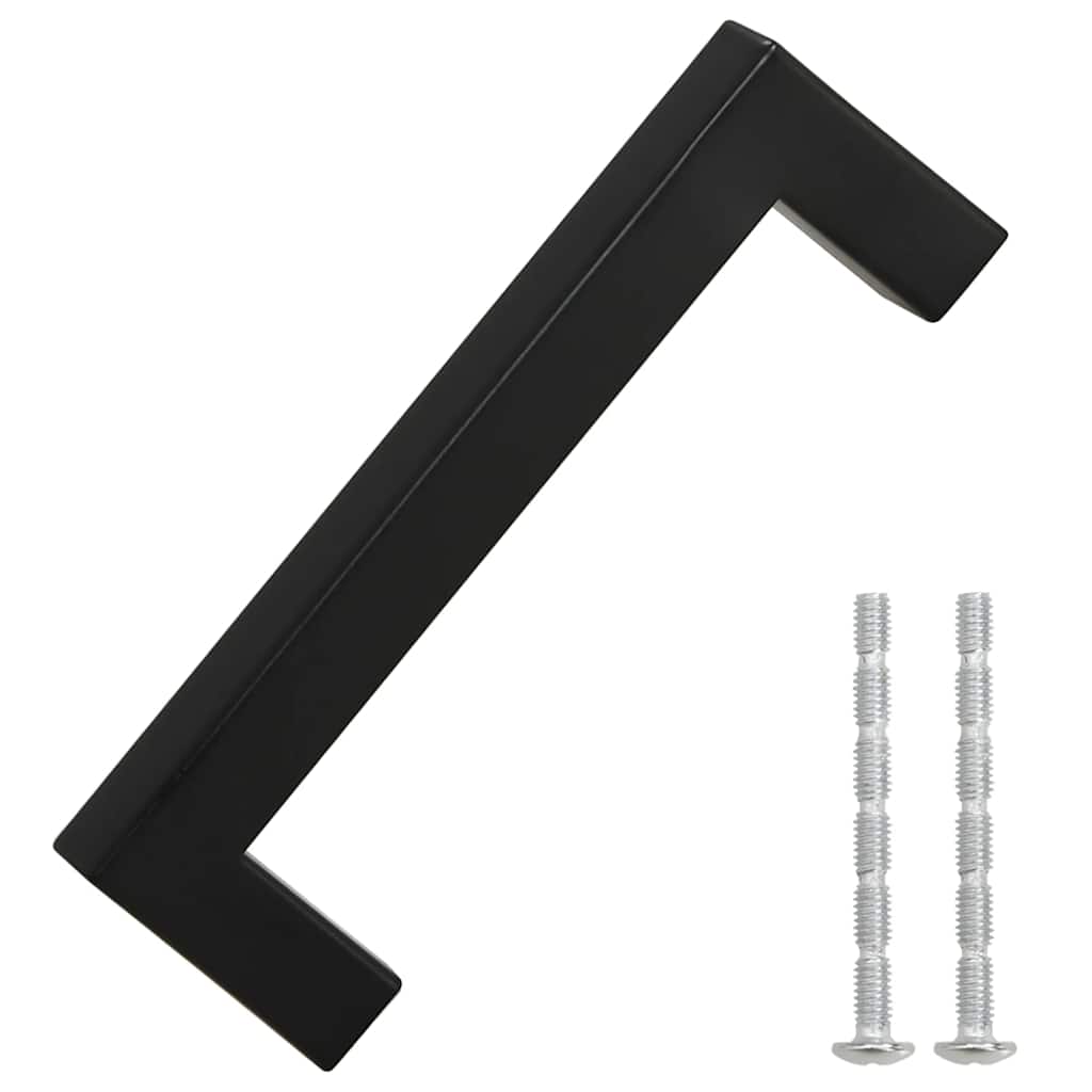 Möbelgriffe 10 Stk. Schwarz 96 mm Edelstahl