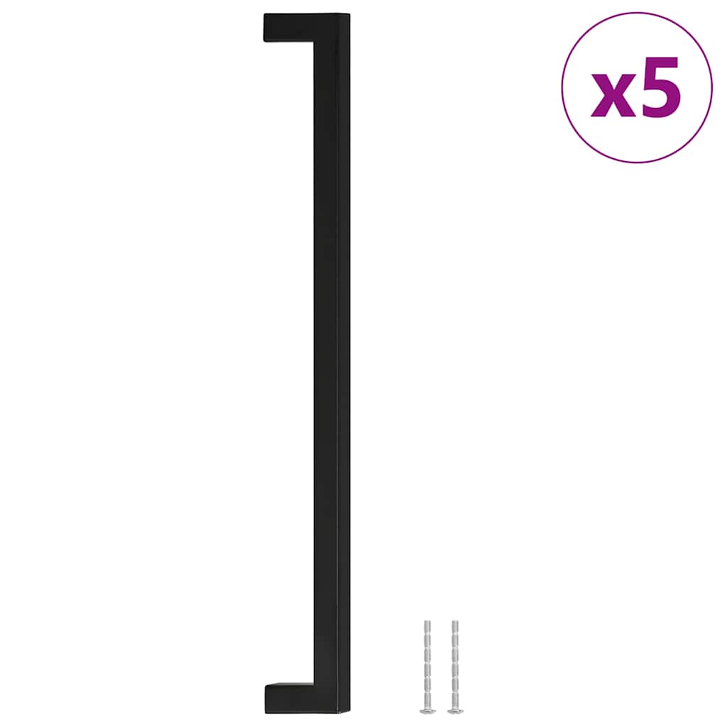 Möbelgriffe 5 Stk. Schwarz 320 mm Edelstahl