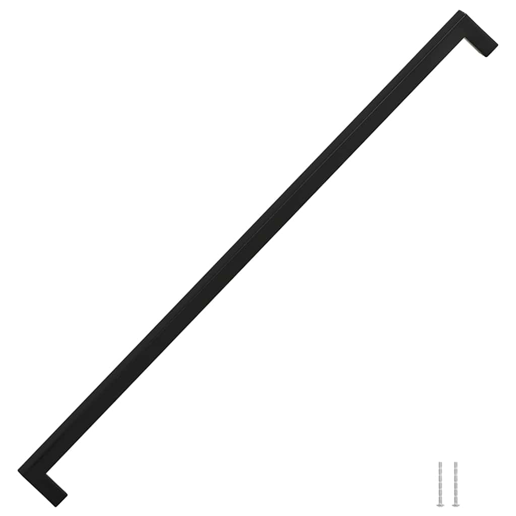 Möbelgriffe 5 Stk. Schwarz 480 mm Edelstahl