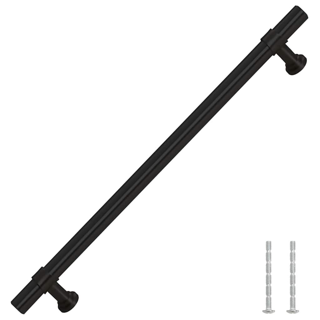 Möbelgriffe 5 Stk. Schwarz 192 mm Edelstahl