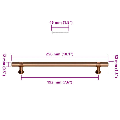 Möbelgriffe 5 Stk. Bronzen 192 mm Edelstahl