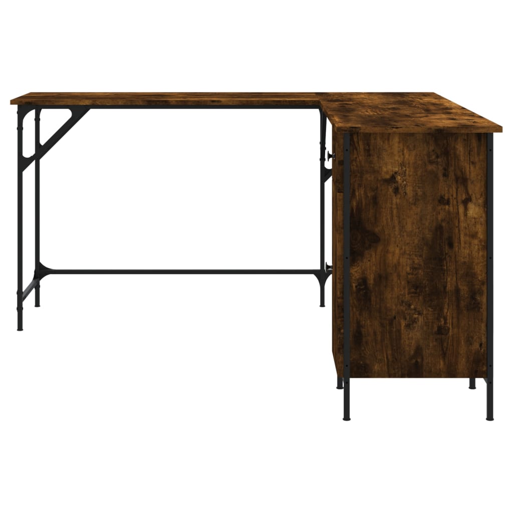 Bureau chêne fumé 141x141x75 cm matière bois