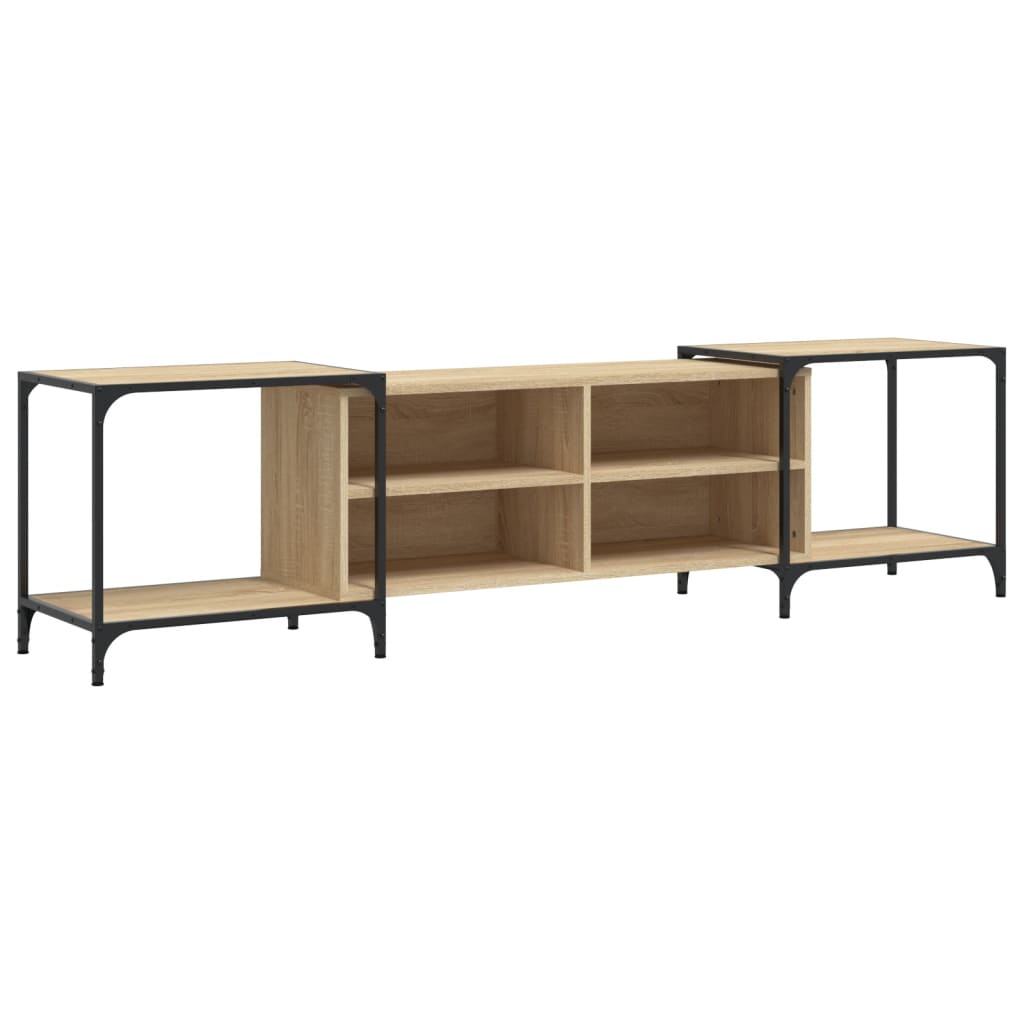 Meuble TV chêne Sonoma 203x37x50 cm matériau bois