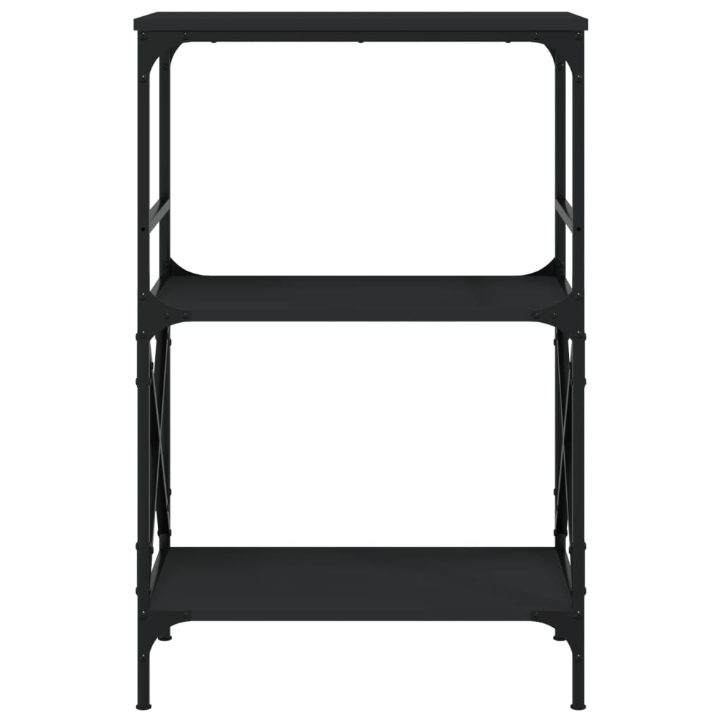Bibliothèque 3 étagères noir 59x35x90,5 cm matière bois