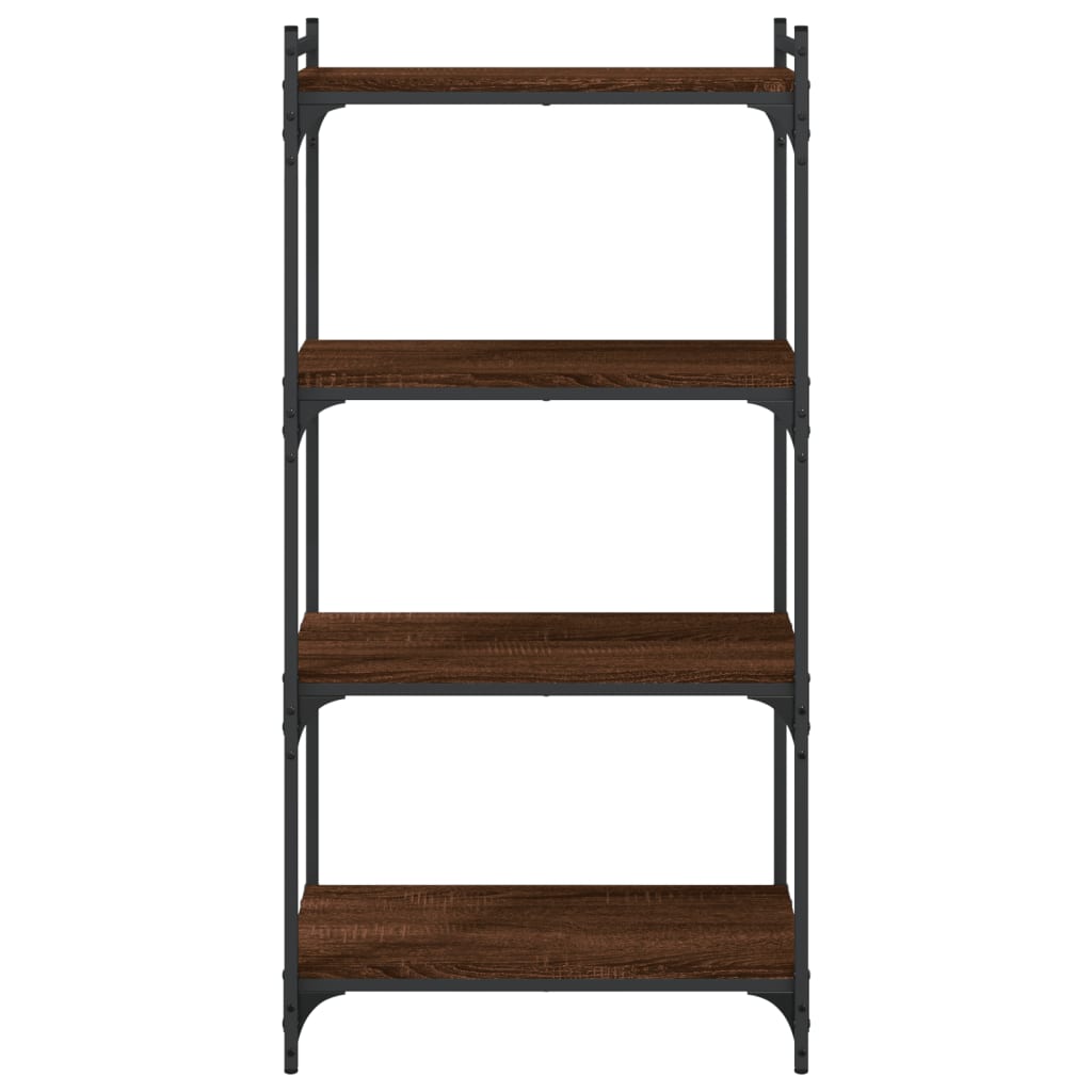 Bücherregal 4 Böden Braun Eiche-Optik 60x30x120cm Holzwerkstoff