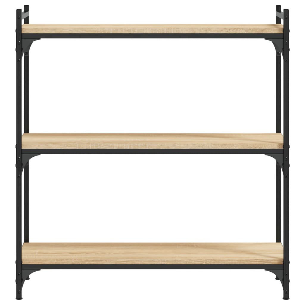 Bücherregal 3 Böden Sonoma-Eiche 80x30x86 cm Holzwerkstoff