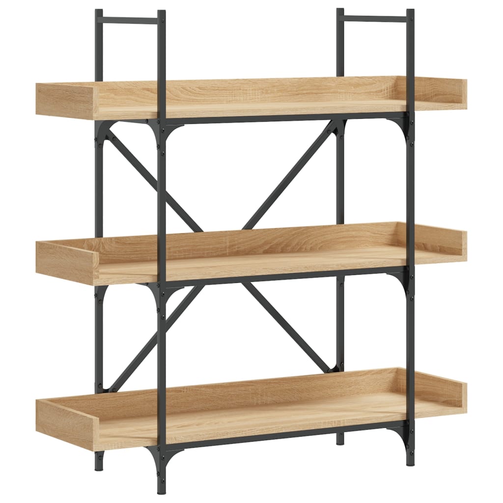 Bibliothèque 3 étagères chêne Sonoma 100x33x108,5 cm matière bois