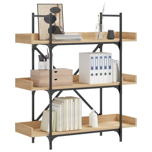 Bibliothèque 3 étagères chêne Sonoma 100x33x108,5 cm matière bois