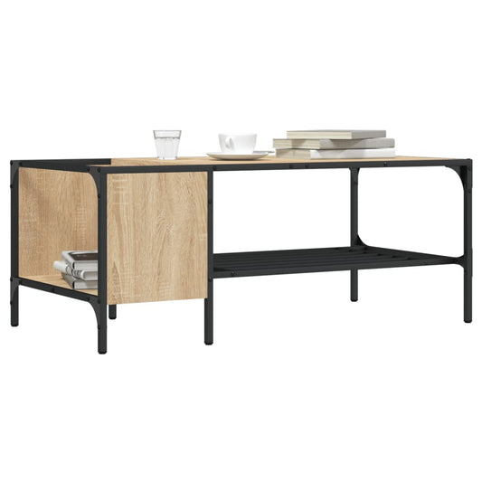 Coffee table with shelf Sonoma oak 100x51x40 cm wood material