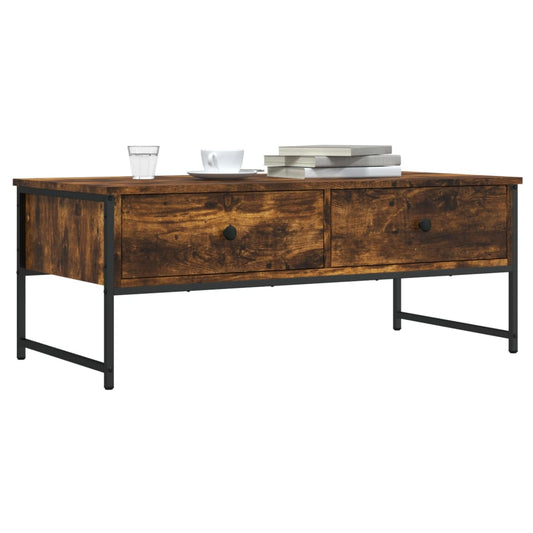 Coffee table smoked oak 101x49x39.5 cm wood material
