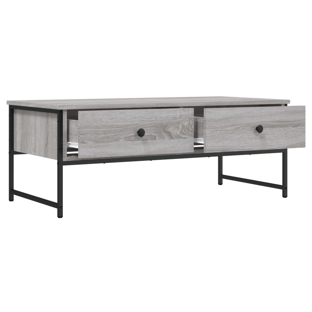 Table basse Sonoma grise 101x49x39,5 cm en bois