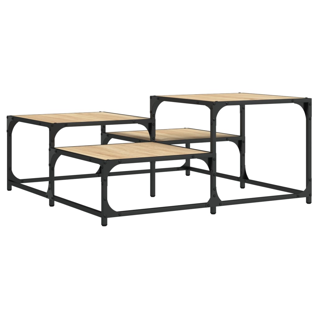 Table basse chêne Sonoma 87,5x87,5x40 cm en bois