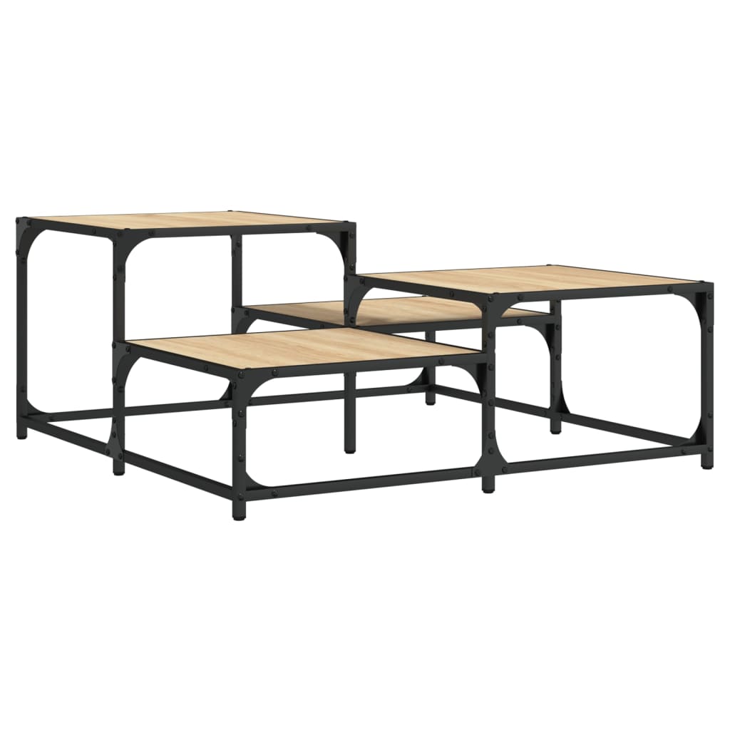 Table basse chêne Sonoma 87,5x87,5x40 cm en bois