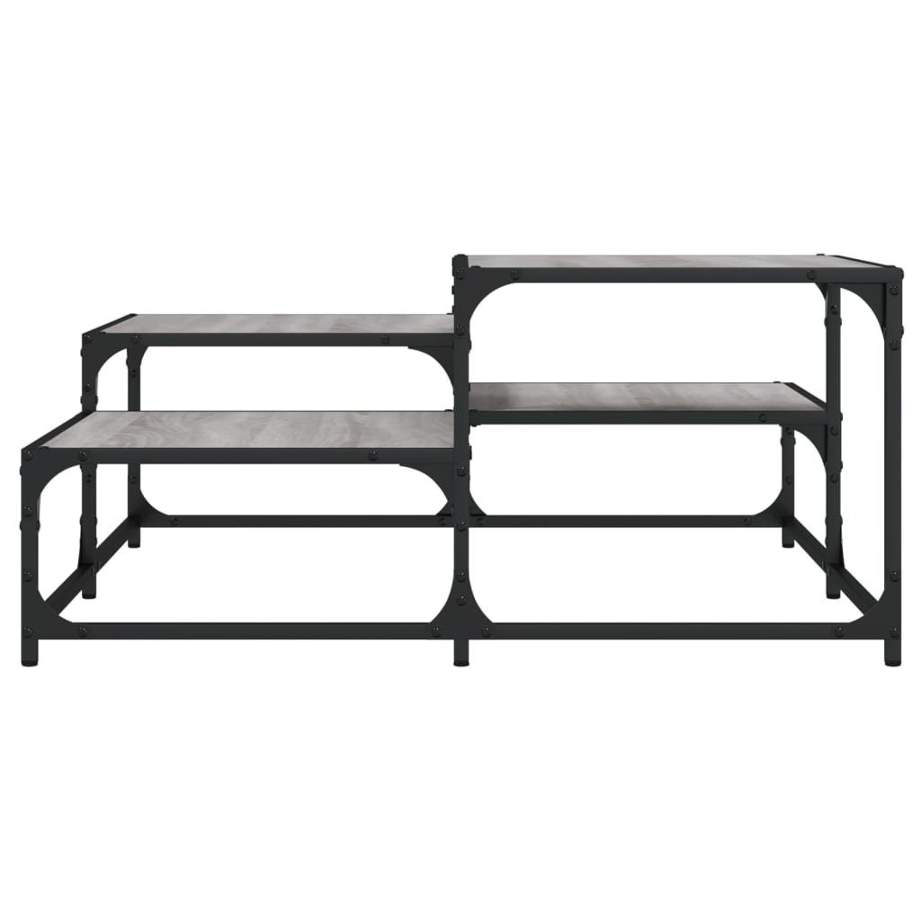 Table basse Sonoma grise 87,5x87,5x40 cm en bois