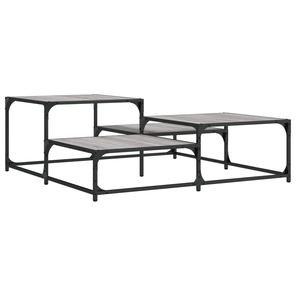 Table basse Sonoma grise 107x107x40 cm en bois