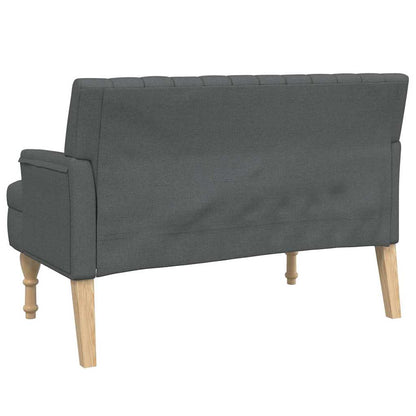 Sitzbank mit Kissen Dunkelgrau 113x64,5x75,5 cm Stoff