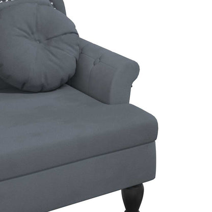 Bank mit Kissen Dunkelgrau 120,5 x 65 x 75 cm Samt