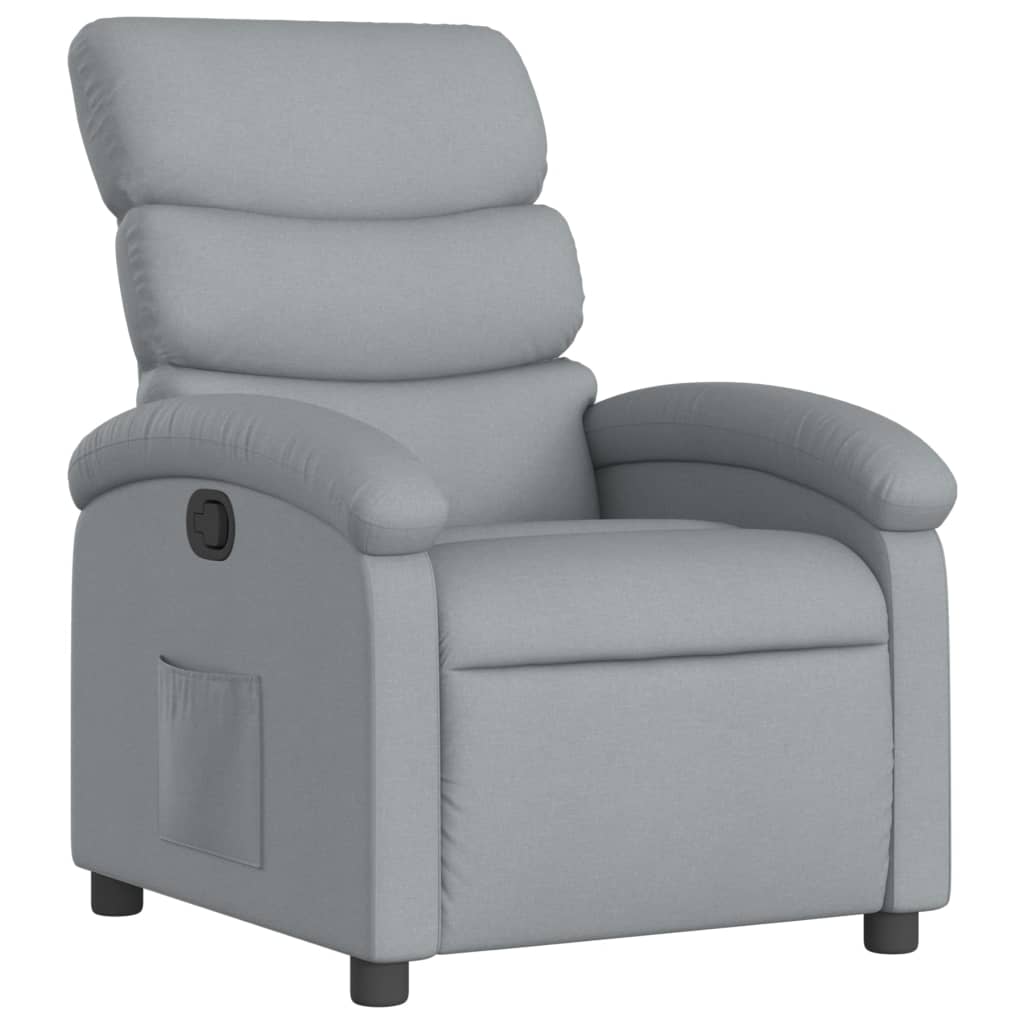 Fauteuil de relaxation tissu gris clair