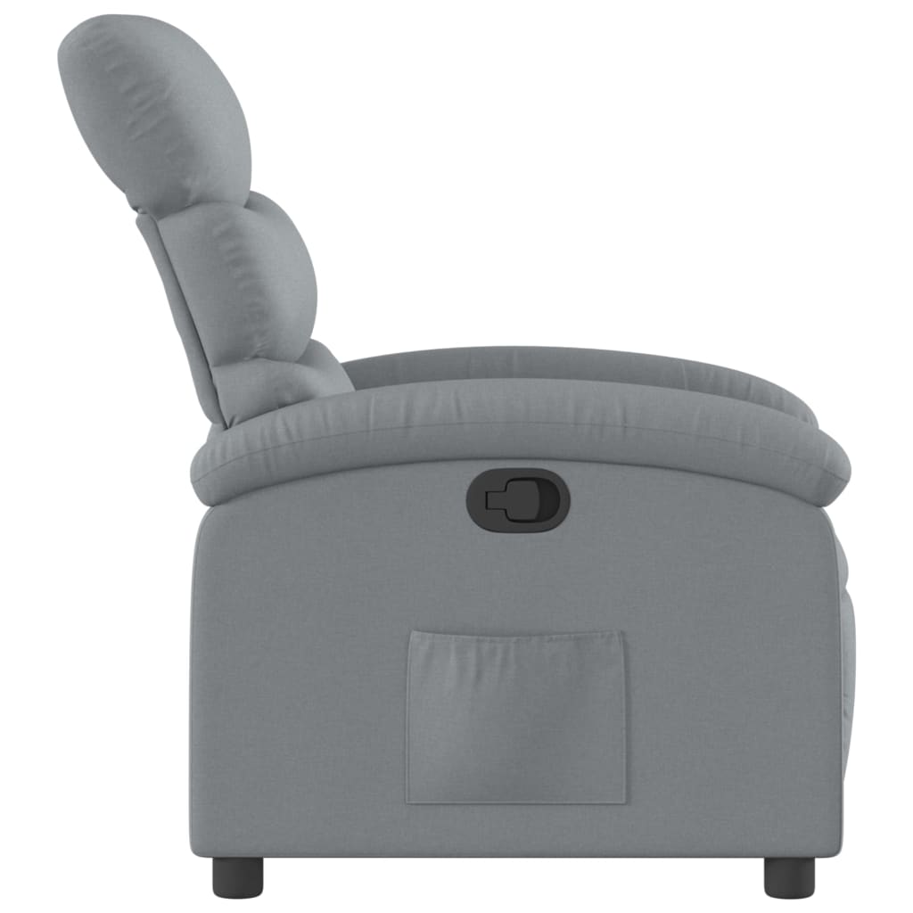 Fauteuil de relaxation tissu gris clair