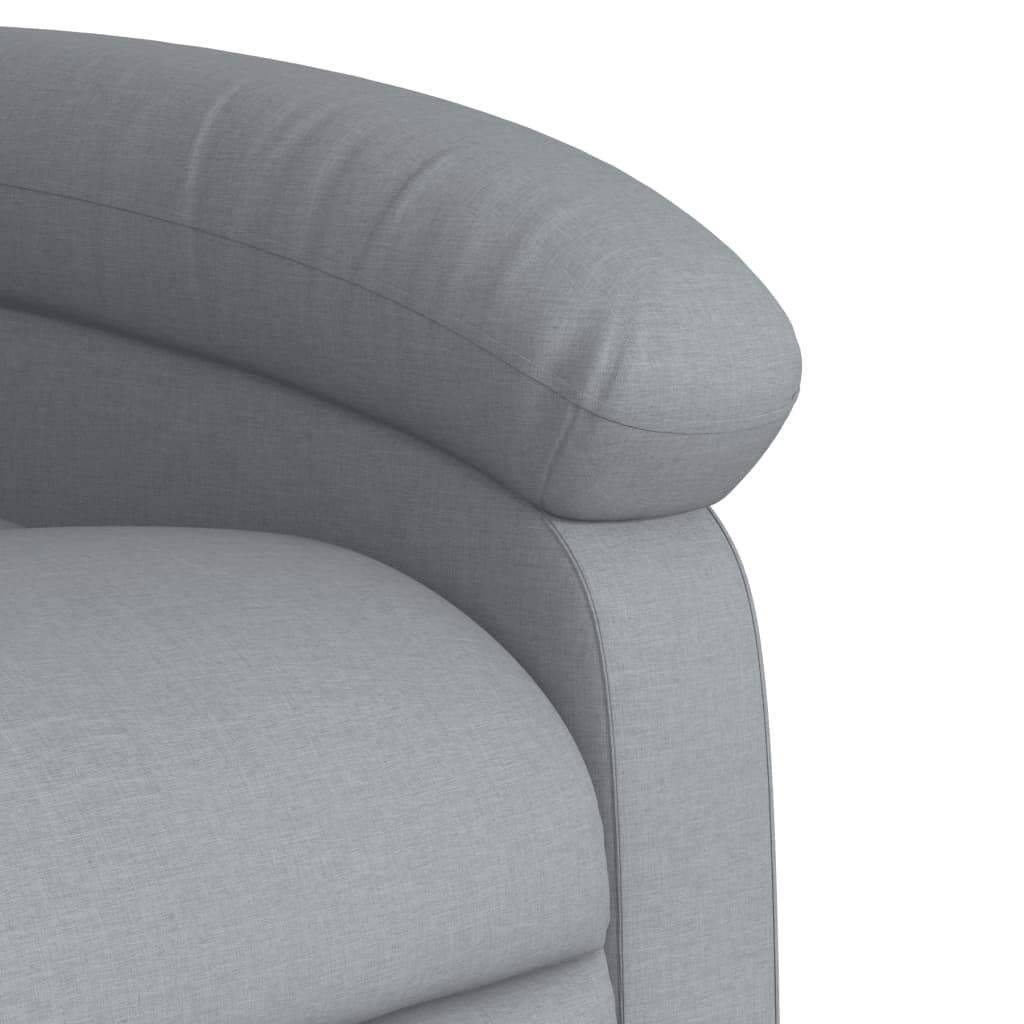 Fauteuil de relaxation tissu gris clair