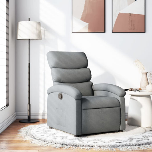 Fauteuil de relaxation tissu gris clair