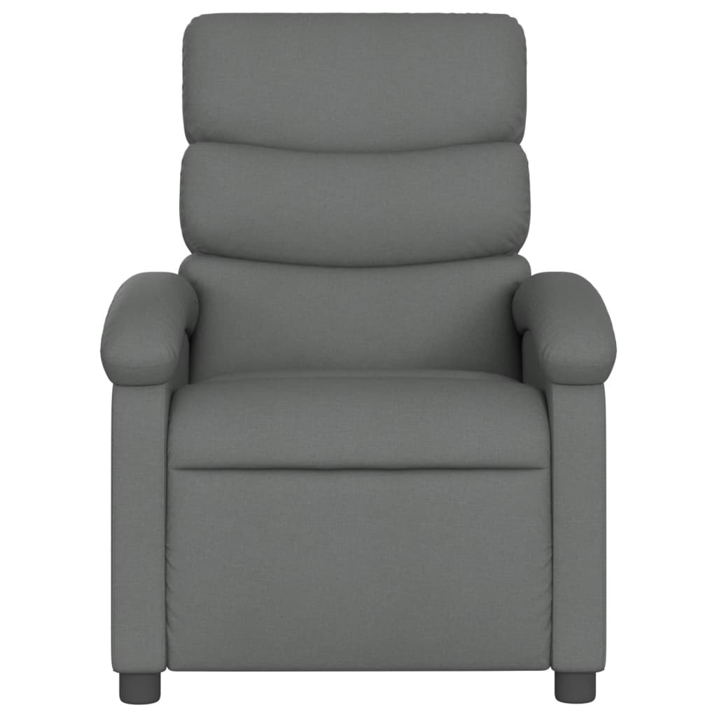 Fauteuil de relaxation tissu gris foncé