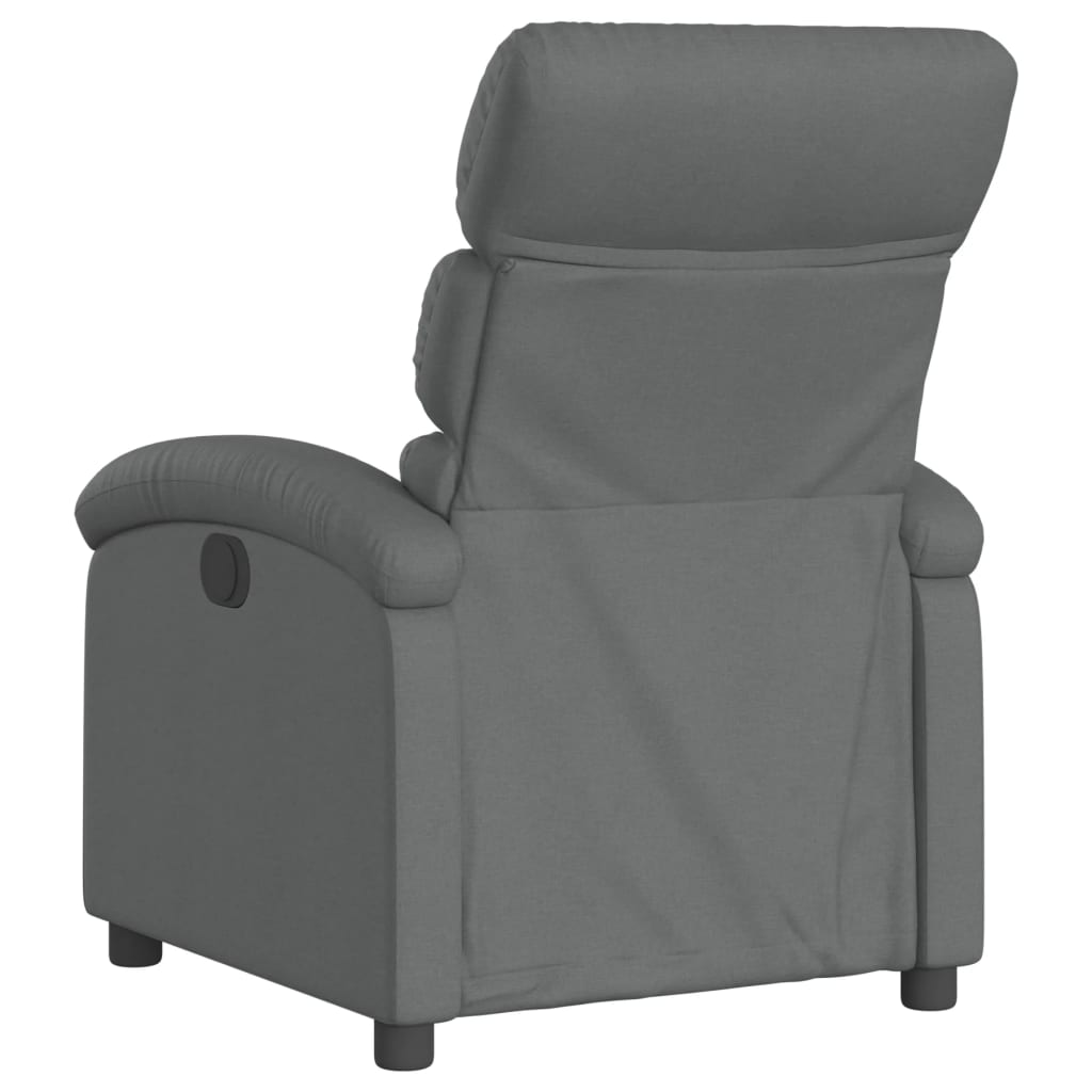 Fauteuil de relaxation tissu gris foncé