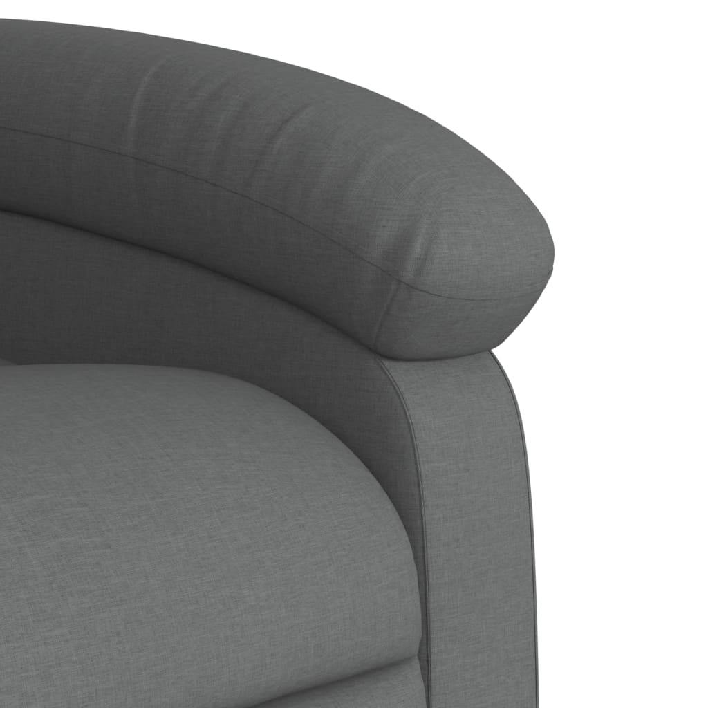 Fauteuil de relaxation tissu gris foncé