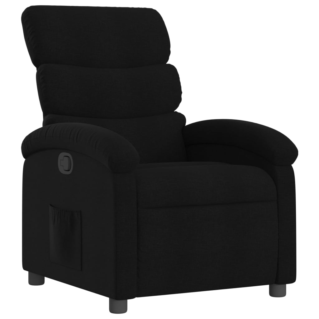 Fauteuil de relaxation tissu noir