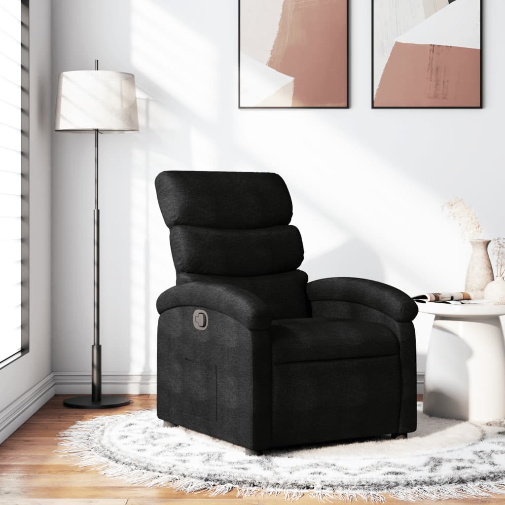 Fauteuil de relaxation tissu noir