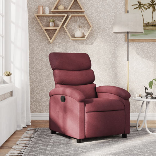 Fauteuil de relaxation tissu rouge vin