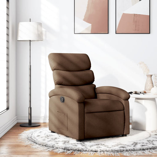 Fauteuil de relaxation tissu marron