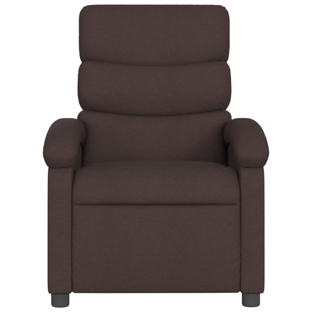 Fauteuil de relaxation tissu marron foncé