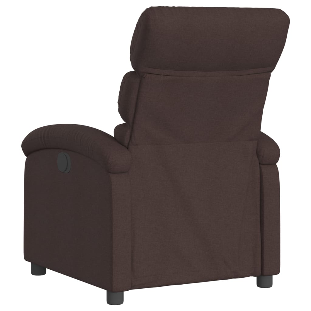 Fauteuil de relaxation tissu marron foncé