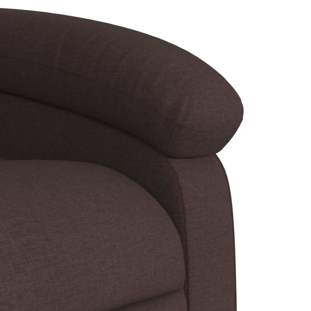 Fauteuil de relaxation tissu marron foncé