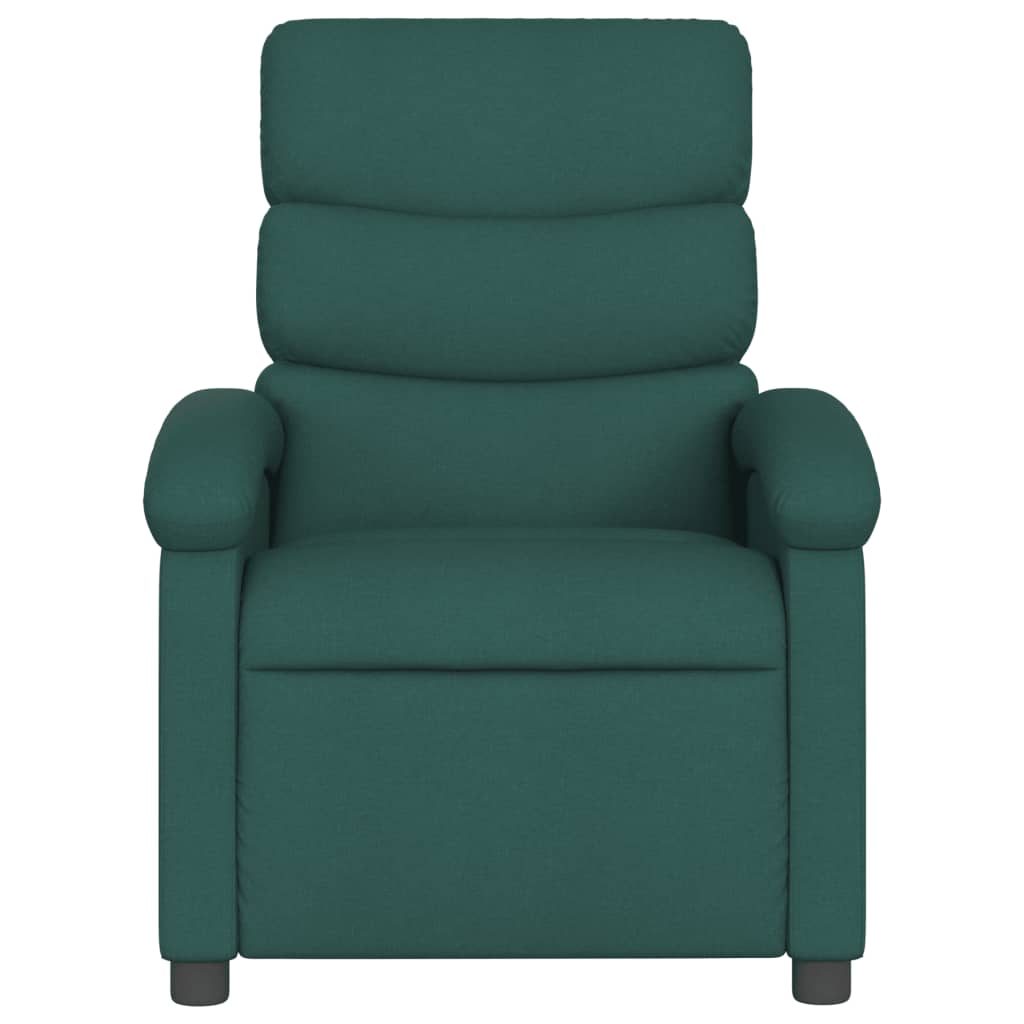 Fauteuil de relaxation tissu vert foncé