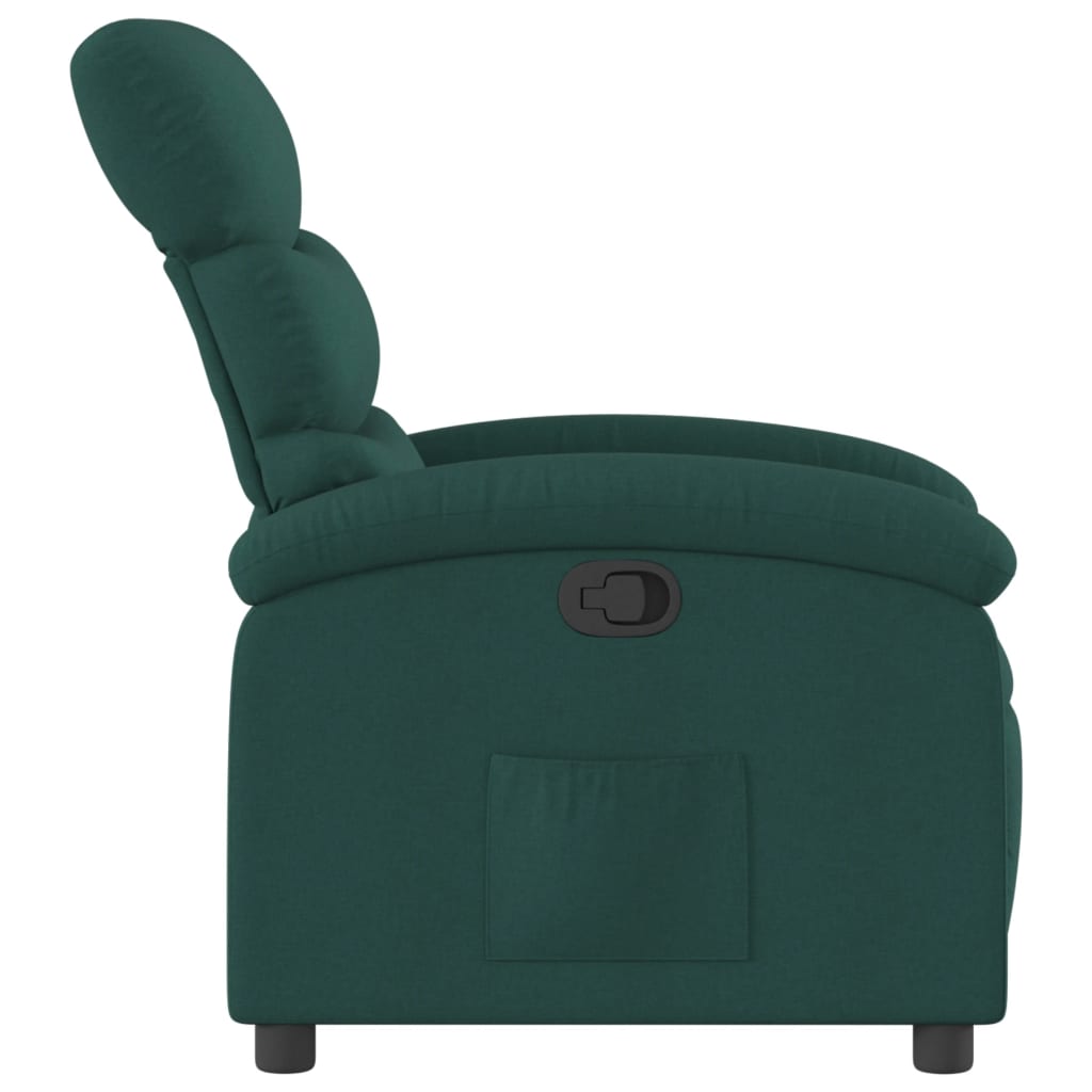 Fauteuil de relaxation tissu vert foncé