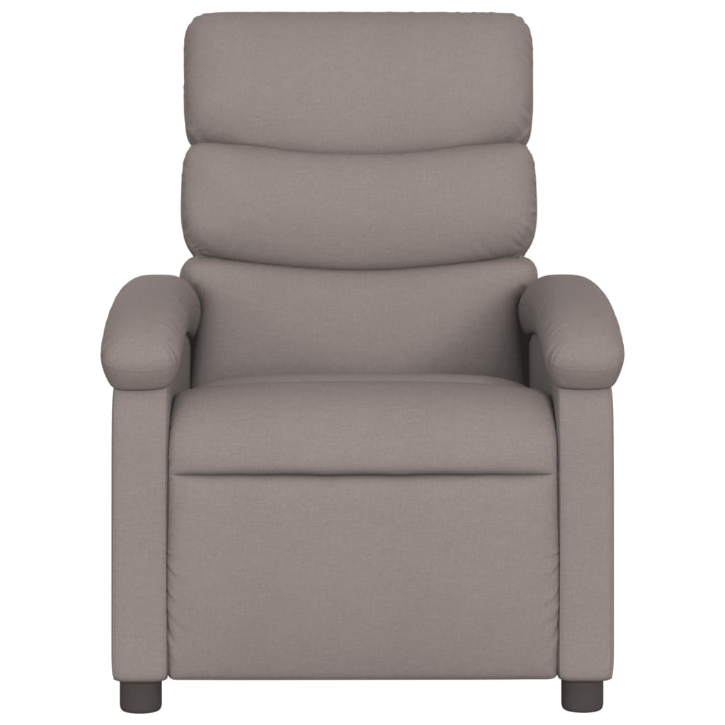 Fauteuil relax tissu taupe