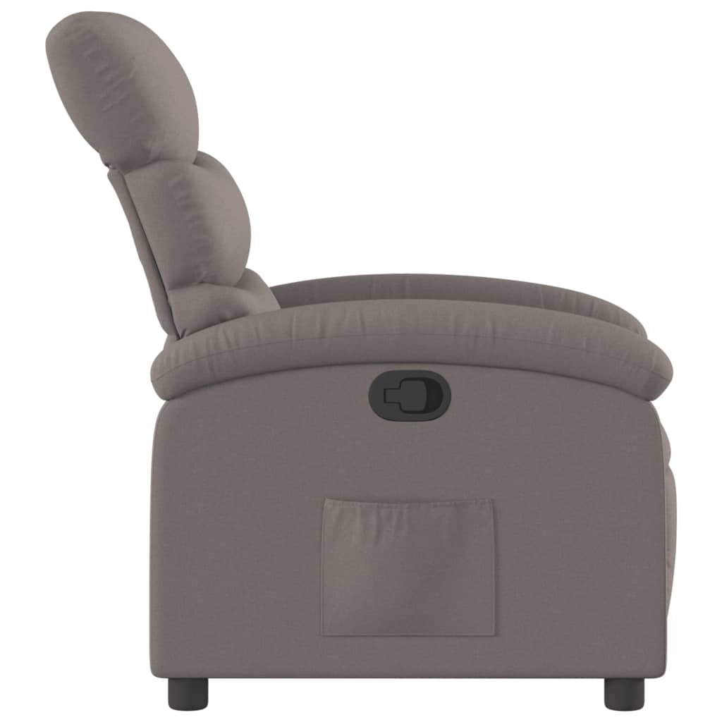 Fauteuil relax tissu taupe