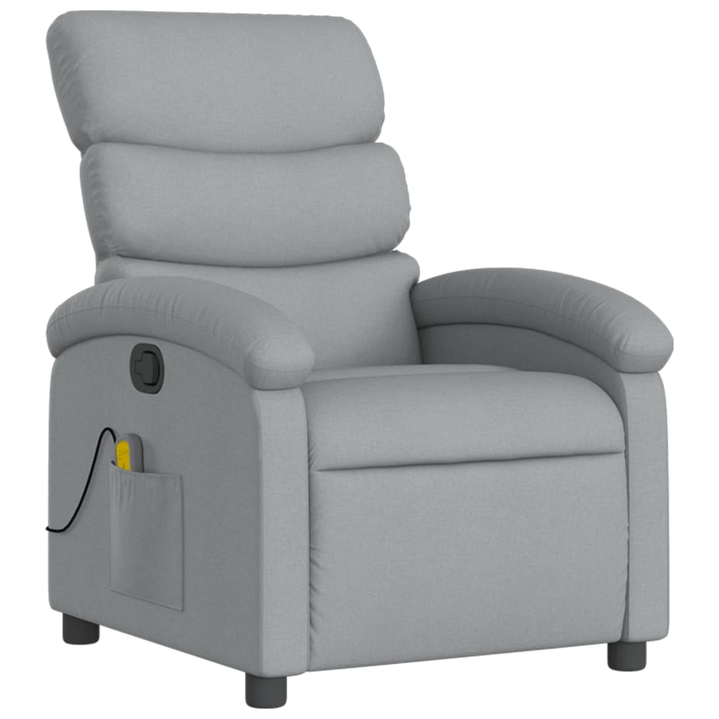 Fauteuil de massage tissu gris clair