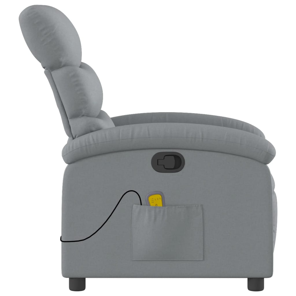 Fauteuil de massage tissu gris clair