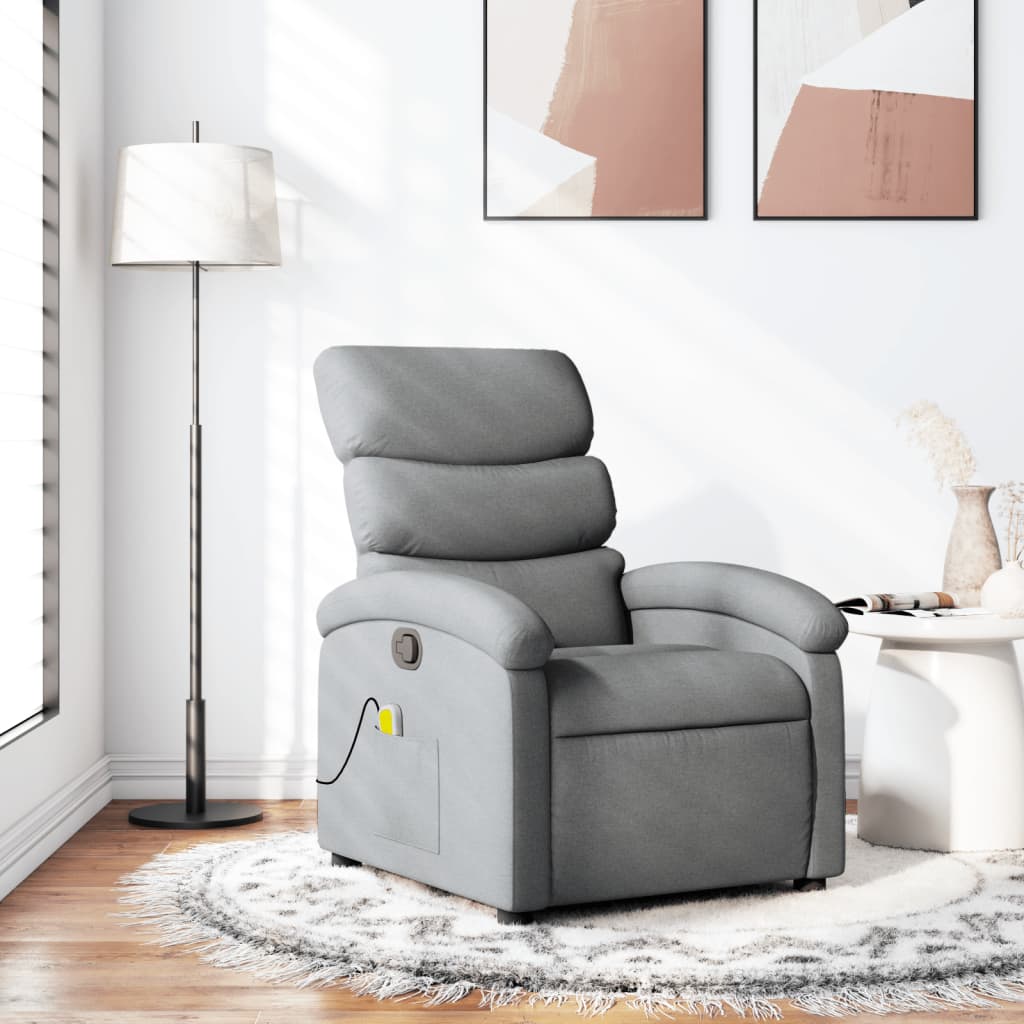 Fauteuil de massage tissu gris clair