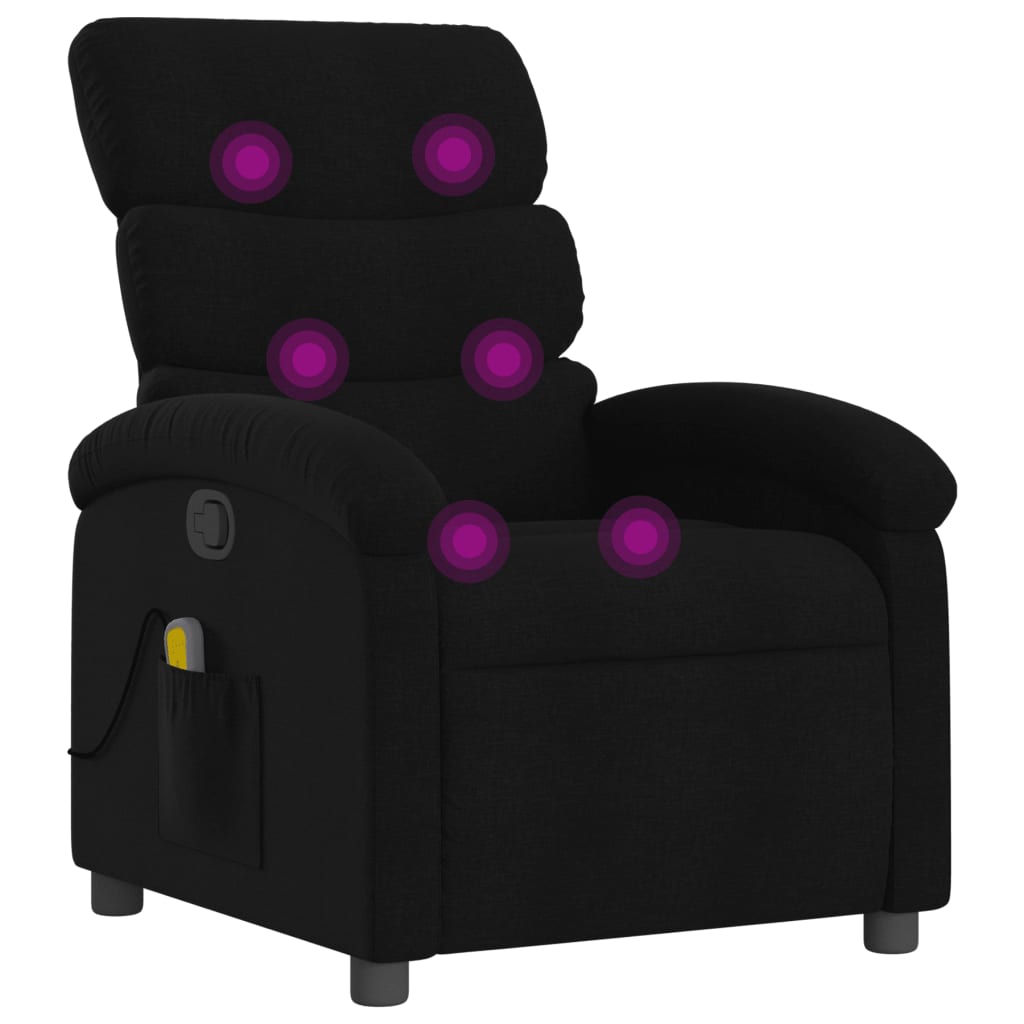 Fauteuil de massage tissu noir