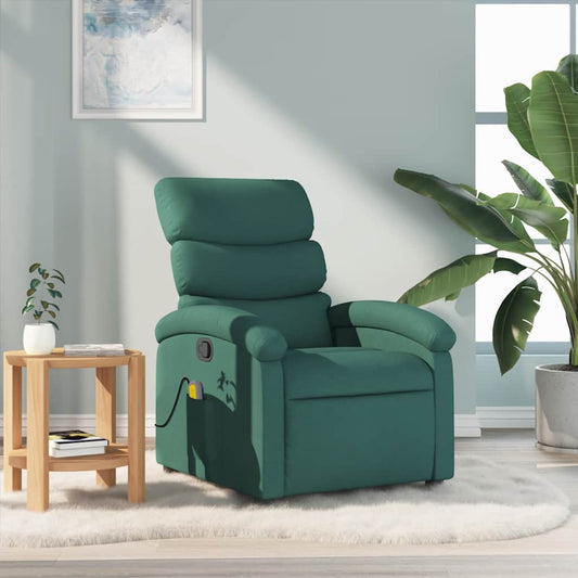 Fauteuil de massage tissu vert foncé