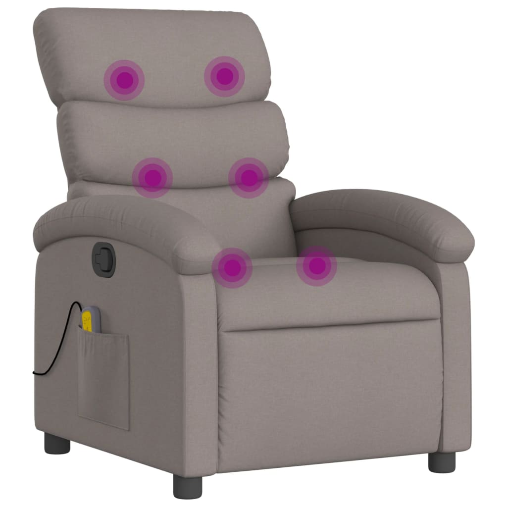 Fauteuil de massage tissu taupe