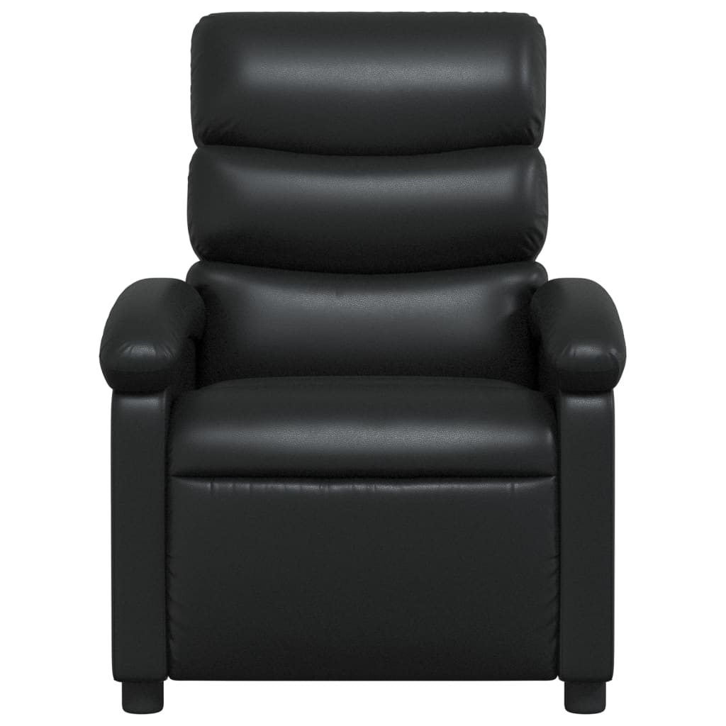 Fauteuil de relaxation simili cuir noir