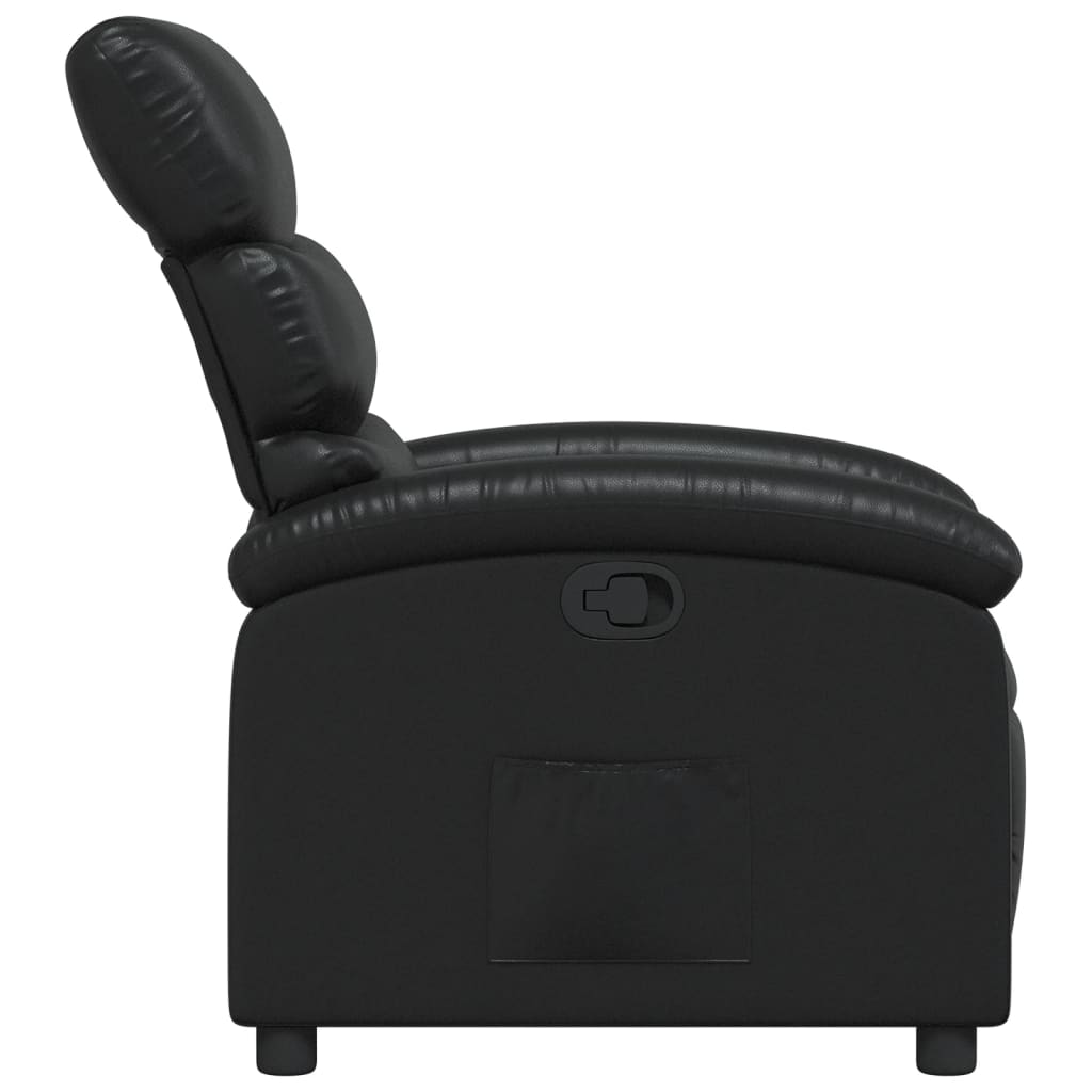 Fauteuil de relaxation simili cuir noir