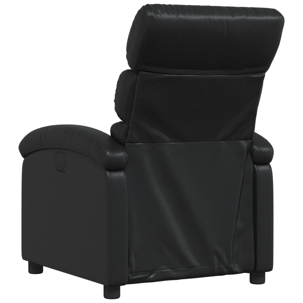 Fauteuil de relaxation simili cuir noir