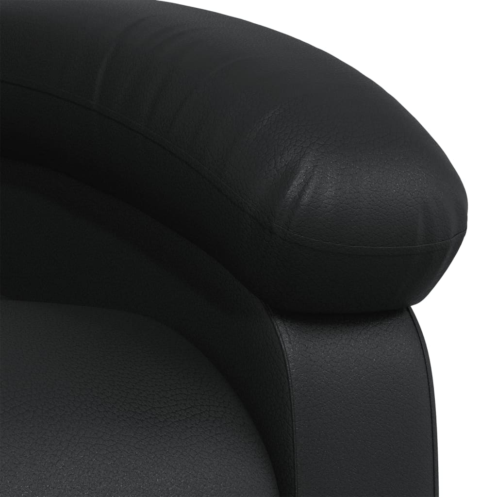 Fauteuil de relaxation simili cuir noir