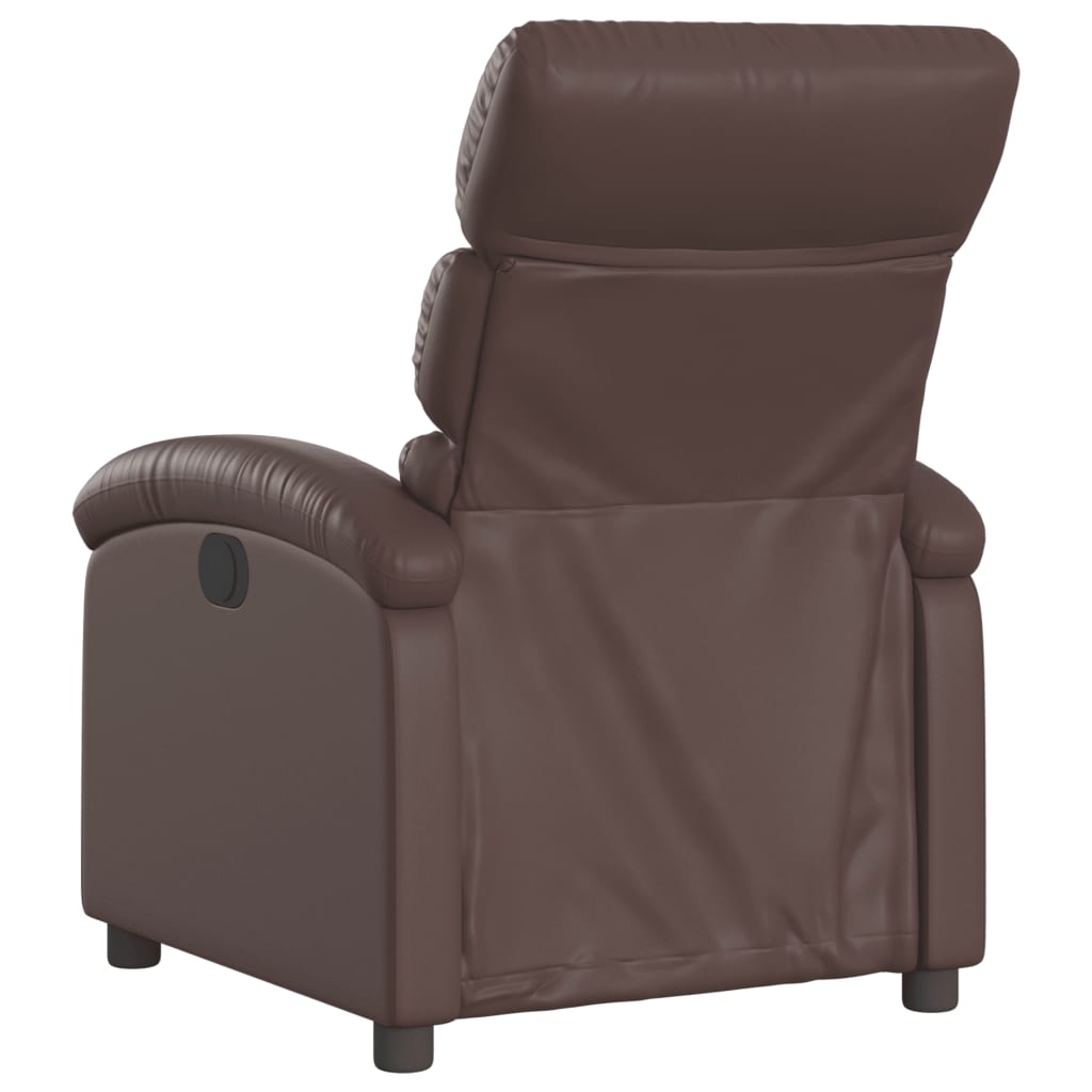 Fauteuil de relaxation simili cuir marron